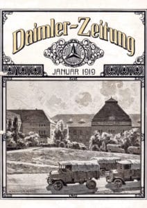 Erstausgabe der Kundenzeitschrift „Daimler-Zeitung“ der Daimler-Motoren-Gesellschaft, Januar 1919