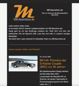 Das MB-Baureihen.de Benz Update